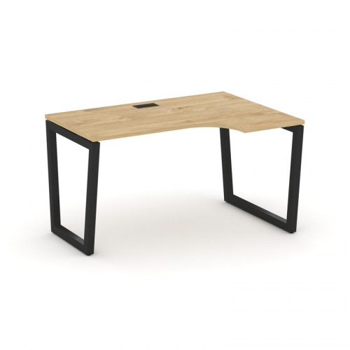 Style Project Стол рабочий эргоном. SN-5T2.SPA-002(R) Акация Лорка/Металл Антрацит/Заглушка Пластик