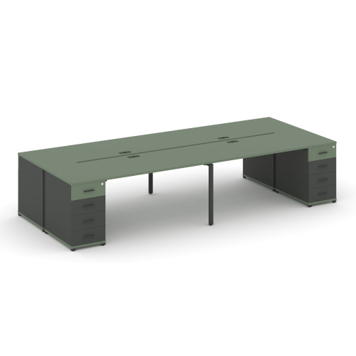 Бенч-система на 4 места с 2 опорными тумбами Concept CN.DRS-428 фото 2 Бенч-система на 4 места с 2 опорными тумбами Concept CN.DRS-428 фото 2