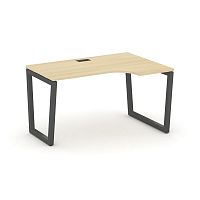 Style Project Стол рабочий эргоном. SN-5T2.SPA-002(R) Акация Лорка/Металл Антрацит/Заглушка Пластик