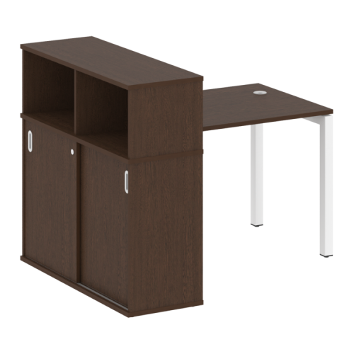 Стол офисный с шкафом-купе на П-обр. м/к Metal System Quattro 50БП.РС-СШК-3.1 фото 6 Стол офисный с шкафом-купе на П-обр. м/к Metal System Quattro 50БП.РС-СШК-3.1 фото 6