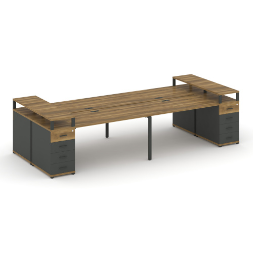 Бенч-система на 4 места с 2 опорными тумбами Concept CN.DRS-442