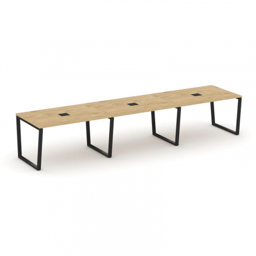 Style Project Стол переговорный SN-6T2.SPRG-023 Акация Лорка/Металл Антрацит/Заглушка Металл Антраци Style Project Стол переговорный SN-6T2.SPRG-023 Акация Лорка/Металл Антрацит/Заглушка Металл Антраци