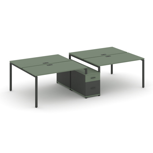 Бенч-система на 4 места с опорной тумбой Concept CN.DRS-316 фото 2