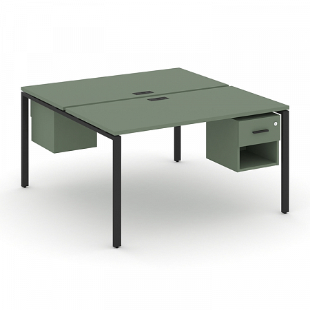 Бенч-система на 2 места с подвесными тумбами Concept CN.DRS-117