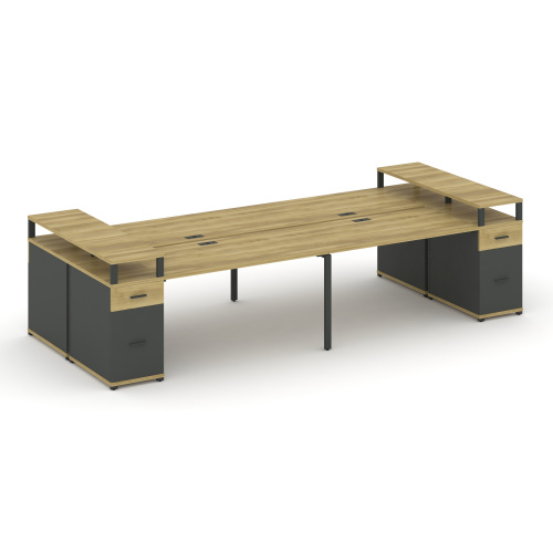 Бенч-система на 4 места с 2 опорными тумбами Concept CN.DRS-447 фото 4