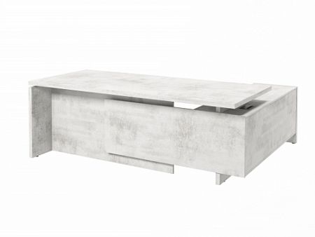 Стол с опорной тумбой FI-121L.DD Хромикс белый