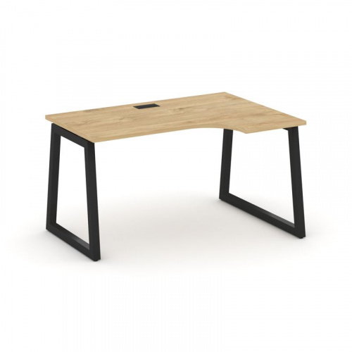 Style Project Стол рабочий эргоном. SN-5T1.SPA-022(R) Акация Лорка/Металл Антрацит/Заглушка Пластик