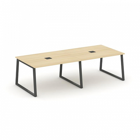 Style Project Стол переговорный SN-6T1.SPRG-042 Акация Лорка/Металл Антрацит/Заглушка Металл Антраци