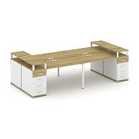 Бенч-система на 4 места с 2 опорными тумбами Concept CN.DRS-442