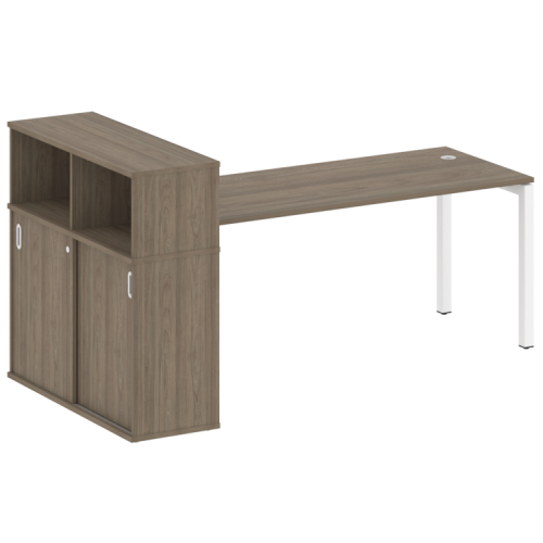 Стол офисный с шкафом-купе на П-обр. м/к Metal System Quattro 50БП.РС-СШК-3.5 фото 3 Стол офисный с шкафом-купе на П-обр. м/к Metal System Quattro 50БП.РС-СШК-3.5 фото 3