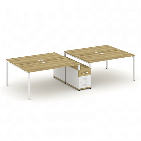 Бенч-система на 4 места с опорной тумбой Concept CN.DRS-312