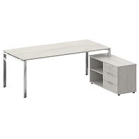 Стол руководителя с тумбой Metal System Direct БГ.СРТ-6.9 (R)