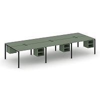 Бенч-система на 6 мест с подвесными тумбами Concept CN.DRS-146