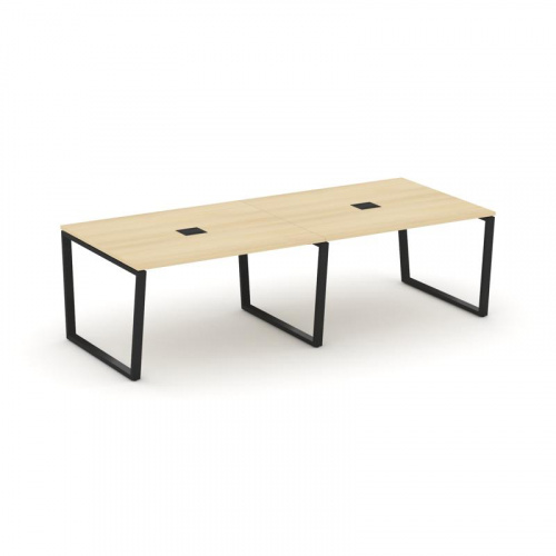 Style Project Стол переговорный SN-6T2.SPRG-042 Акация Лорка/Металл Антрацит/Заглушка Металл Антраци фото 8