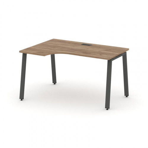 Style Project Стол рабочий эргоном. SN-6A.SPA-001(L) Антрацит/Металл Белый 1380*600/980*750 фото 24