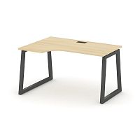 Style Project Стол рабочий эргоном. SN-5T1.SPA-012(L) Акация Лорка/Металл Антрацит/Заглушка Пластик