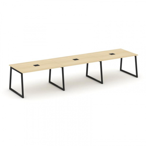 Style Project Стол переговорный SN-4T1.SPRG-024 Акация Лорка/Металл Антрацит/Заглушка Металл Антраци фото 20