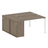 Бенч-система с шкафом-купе на П-обр. м/к Metal System Quattro 50БП.РС-СШК-1.2